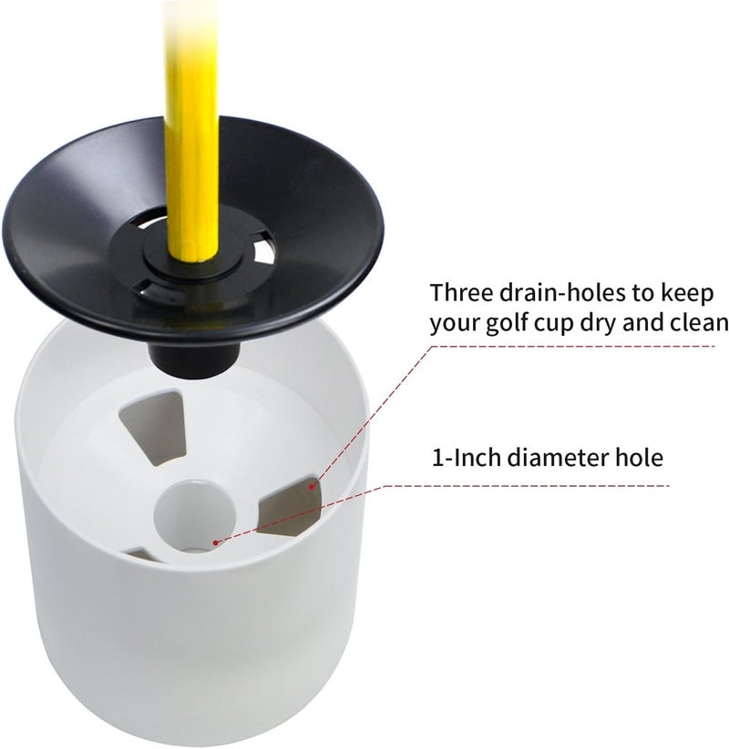 Crestgolf Portable Backyard Practice Golf Hole Cup and Flag Stick of Fiberglass, Golf Putting Green Flagstick Golf Pin Flag Hole Cup Set - Image 2
